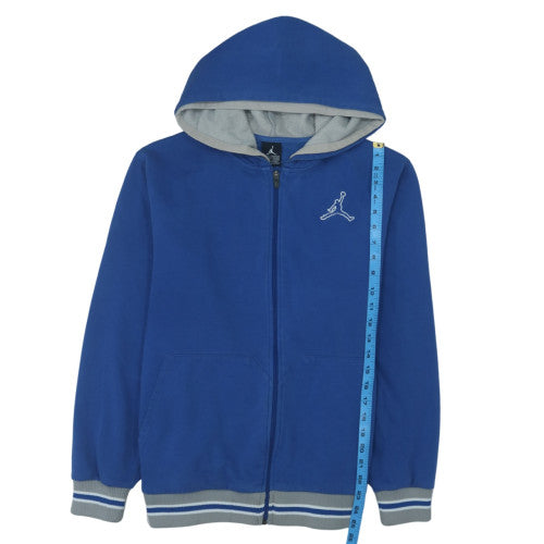 Nike Jordan Blue Full Zip Hoodie Men S Classic Fleece Sweatshirt