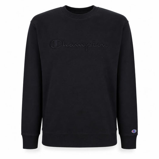 Champion Mens Black XL Pullover Sweatshirt Embroidered Logo