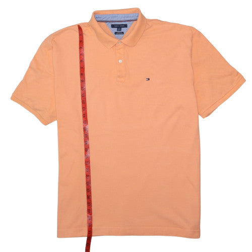 Tommy Hilfiger Men's Orange Cotton Polo Shirt Size L