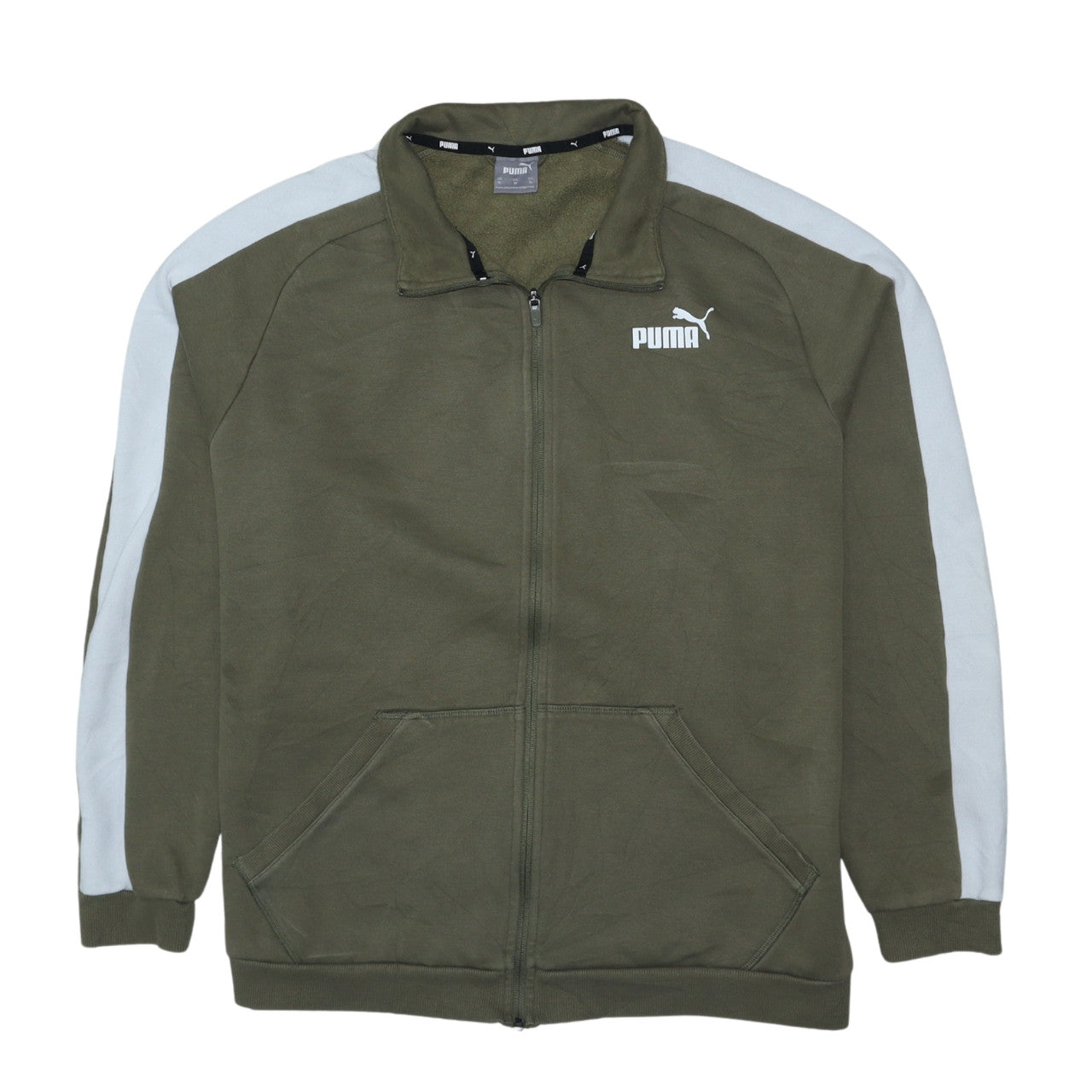 Puma Men's Green XL Full Zip Fleece Sweatshirt Jacket