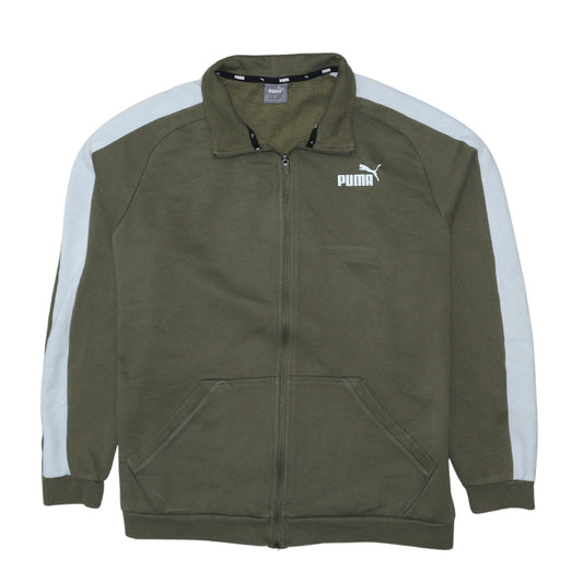 Puma Men's Green XL Full Zip Fleece Sweatshirt Jacket