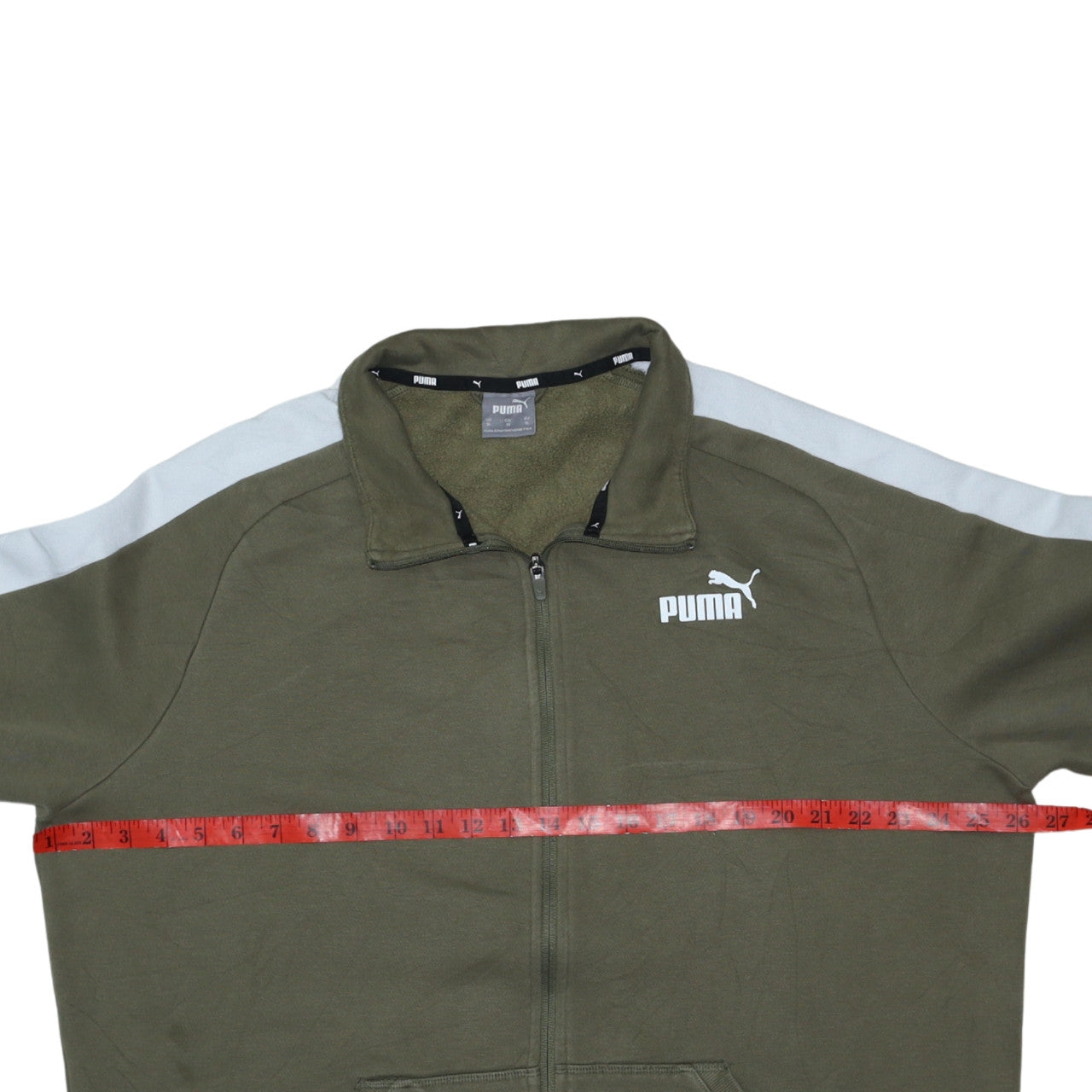 Puma Men's Green XL Full Zip Fleece Sweatshirt Jacket