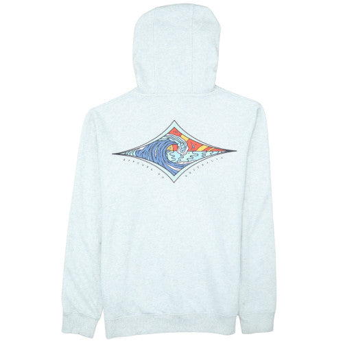 Rip Curl Men's Grey Small Pullover Surf Hoodie with Logo Print