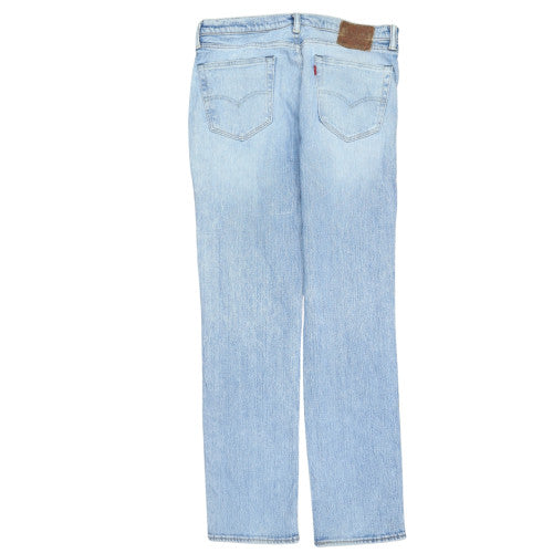 Levi's Men Blue 32W 32L Straight Fit Light Wash Jeans