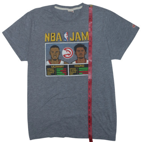 Homage Men's Grey NBA Jam Graphic T-Shirt Size XL Sports Retro