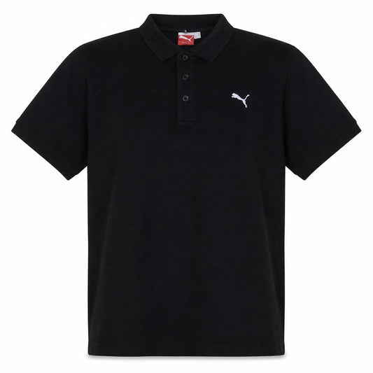 Puma Men's Black XL Regular Fit Cotton Polo Shirt