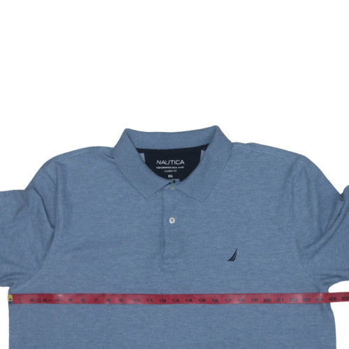 Nautica Men's Blue Classic Fit Performance Polo Shirt XXL