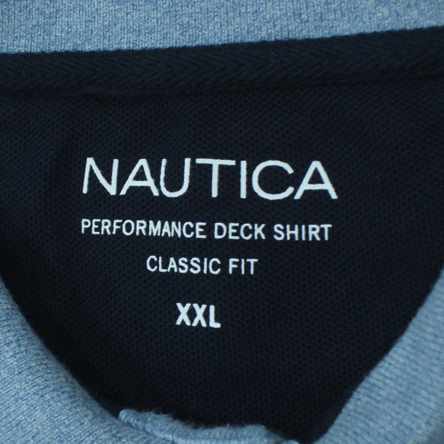 Nautica Men's Blue Classic Fit Performance Polo Shirt XXL