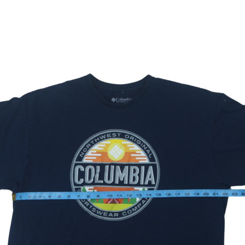 Columbia Men's Navy Blue Graphic Print Crew Neck T-Shirt XL