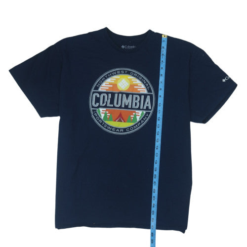 Columbia Men's Navy Blue Graphic Print Crew Neck T-Shirt XL