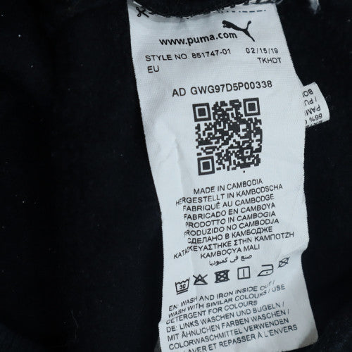Puma Boys Black Crew Neck Sweatshirt Medium Logo Pullover
