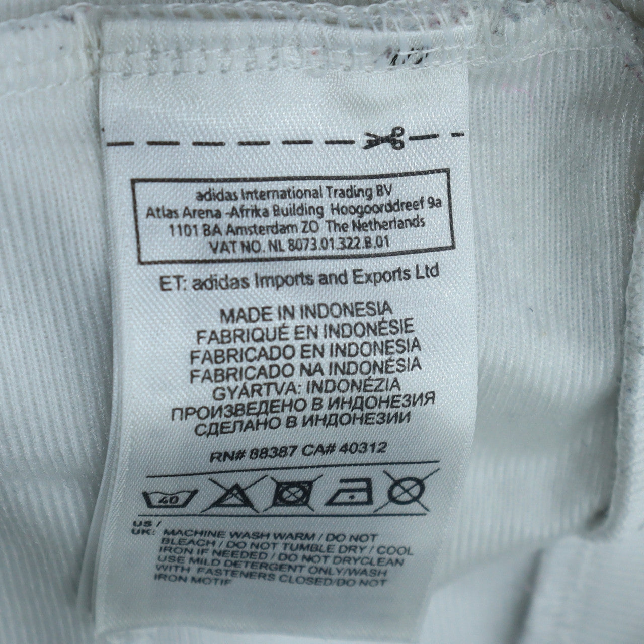 Adidas Men's White Track Jacket M Full Zip Lightweight Sportswear