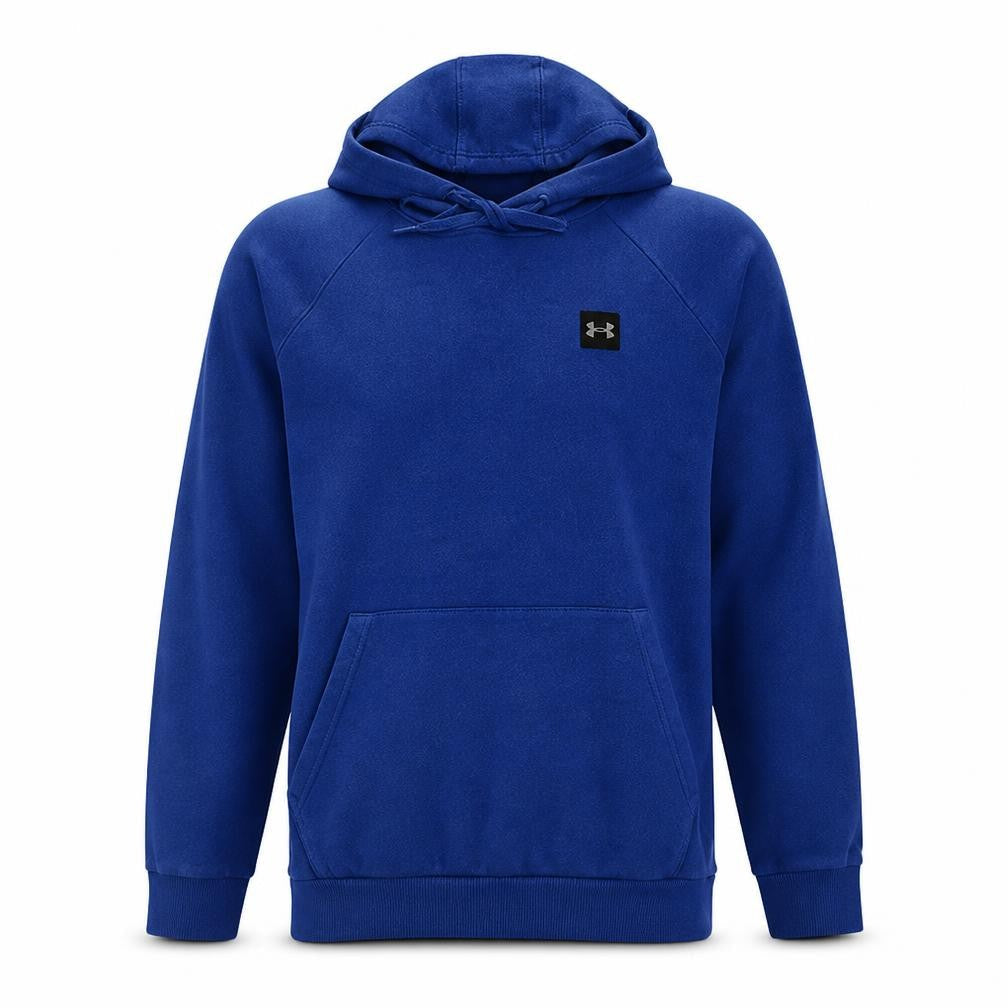Under Armour Men Blue Pullover Hoodie M Fleece Cotton Blend