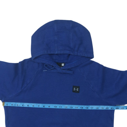 Under Armour Men Blue Pullover Hoodie M Fleece Cotton Blend