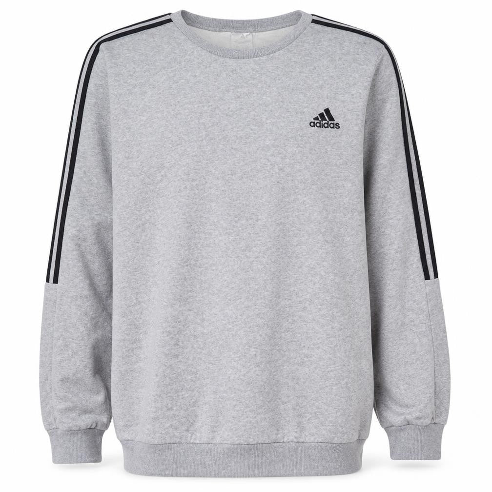 Adidas Mens Grey XL Pullover Sweatshirt Crew Neck Sports Top