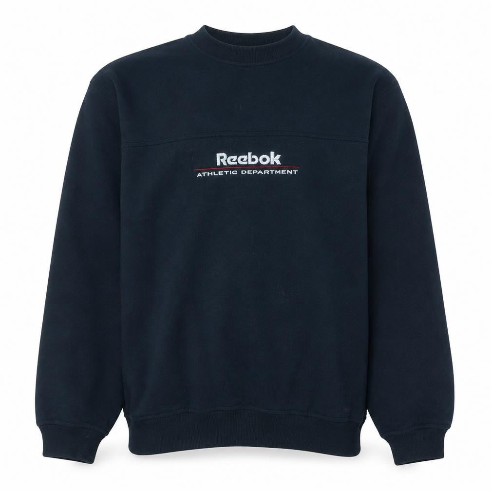 Reebok Men's Blue Pullover Sweatshirt M Embroidered Athletic Department
