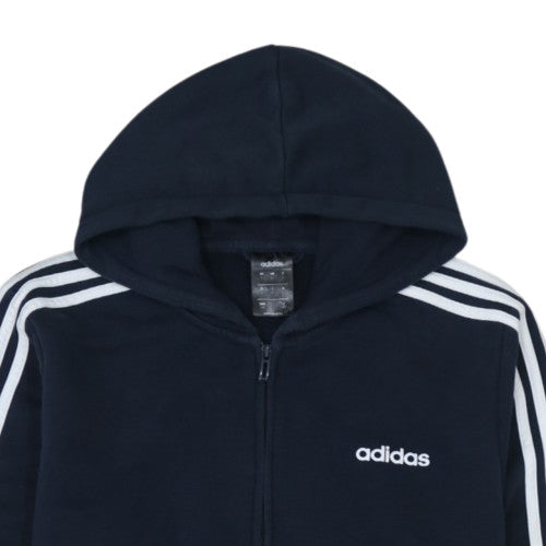 Adidas Men's Blue Full Zip Hoodie Size L Sports Fleece