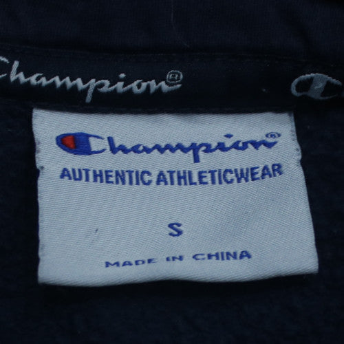 Champion Men's Blue Pullover Hoodie S Regular Fit Embroidered Logo