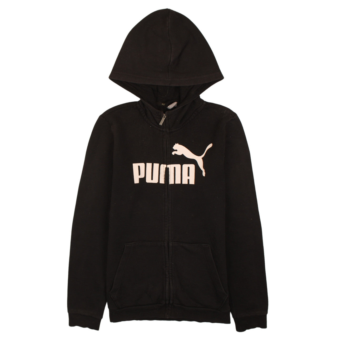 Puma Teens Black Full Zip Hoodie XL Graphic Sportswear