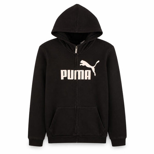 Puma Teens Black Full Zip Hoodie XL Graphic Sportswear