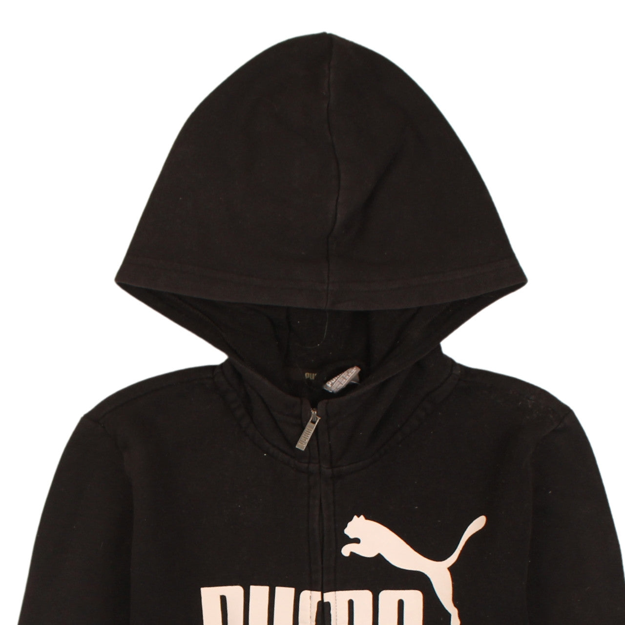 Puma Teens Black Full Zip Hoodie XL Graphic Sportswear