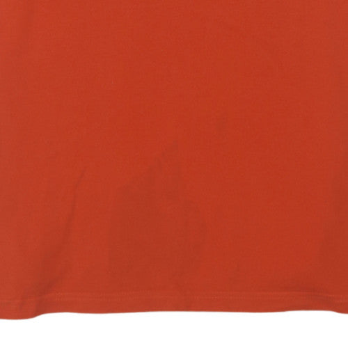 Nike Men's Orange Cotton Polo Shirt Size L Sportswear Top