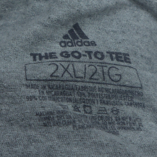 Adidas Men's Grey 2XL Sports Graphic Logo Crew Neck T-Shirt