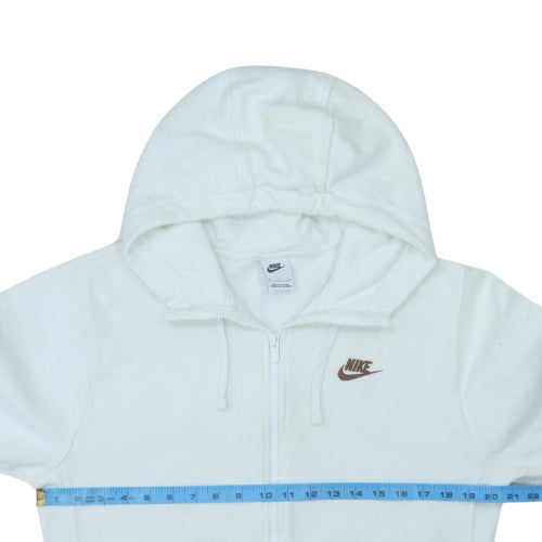Nike Men's White Full Zip Hoodie Size S Fleece Sportswear