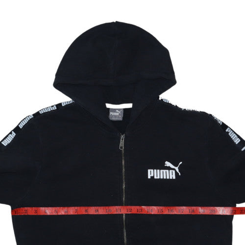 Puma Men's Black Full Zip Fleece Hoodie L Sports Streetwear