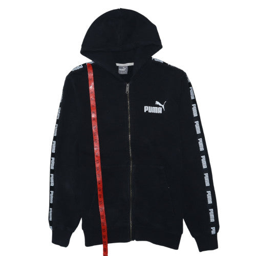 Puma Men's Black Full Zip Fleece Hoodie L Sports Streetwear