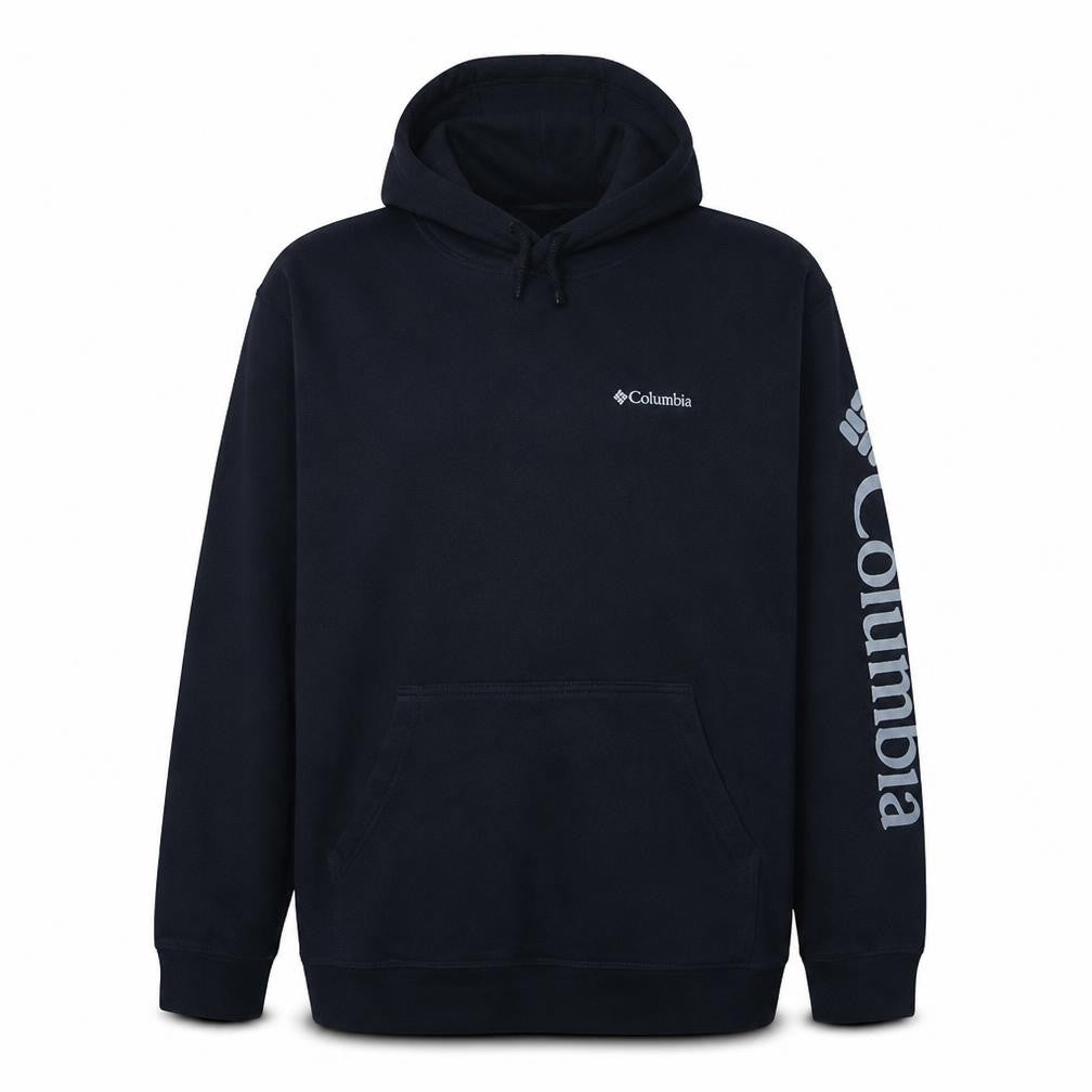 Columbia Mens Black 2XL Pullover Hoodie with Logo Sleeve