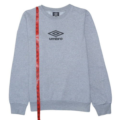 Umbro Men's Grey Crew Neck Logo Sweatshirt Size M