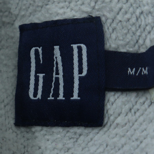 GAP Men’s Grey Logo Pullover Hoodie M Regular Fit Fleece