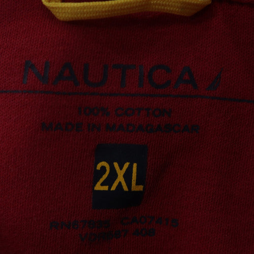 Nautica Men's Red 2XL Classic Cotton Polo Shirt Short Sleeve