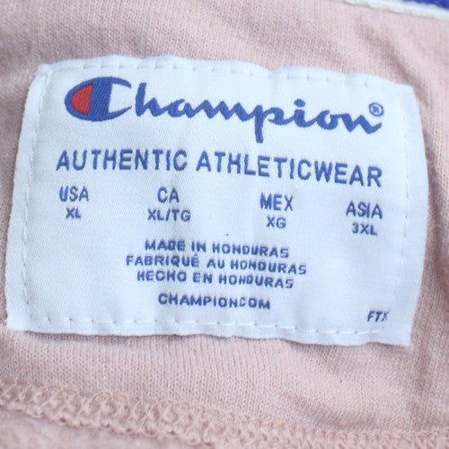 Champion Womens Pink Crew Neck Pullover Sweatshirt XL Relaxed Fit
