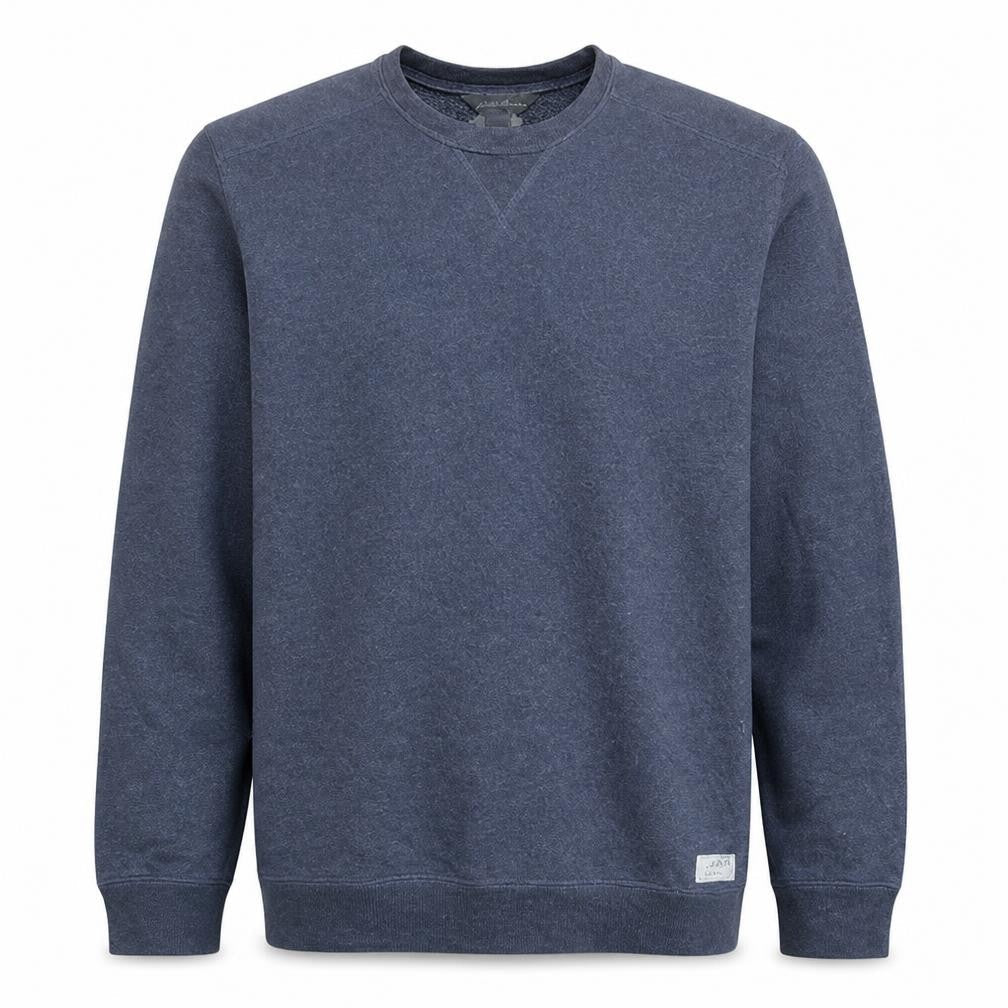 Eddie Bauer Men's Blue L Pullover Cotton Blend Crew Neck Sweatshirt