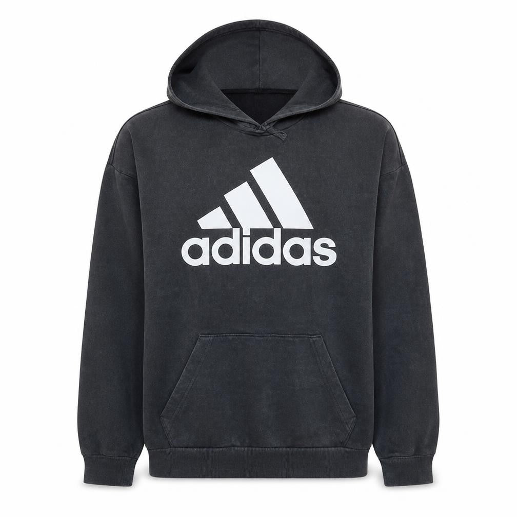 Adidas Men's Black Pullover Hoodie Small Logo Fleece Sweatshirt