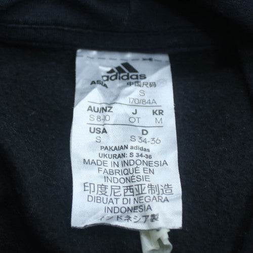 Adidas Men's Black Pullover Hoodie Small Logo Fleece Sweatshirt