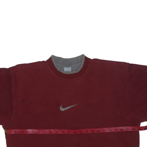 Nike Men's Red L Crew Neck Pullover Sweatshirt Regular Fit