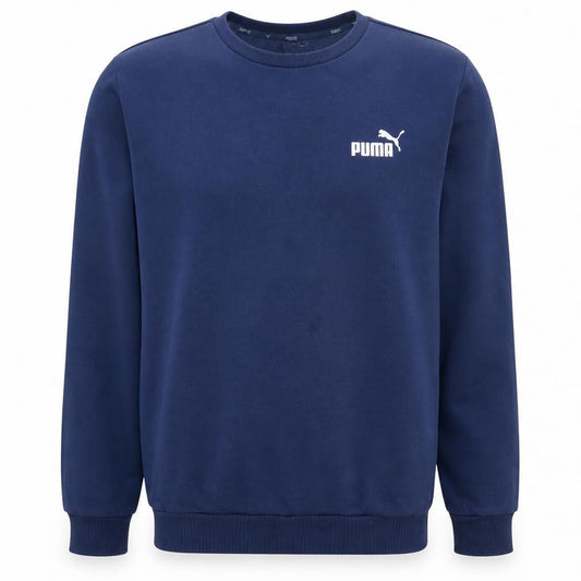 Puma Men's Blue Crew Neck Pullover Sweatshirt M Regular Fit