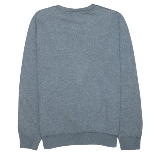 Champion Men's Grey Pullover Sweatshirt L Logo Crew Neck Sportswear