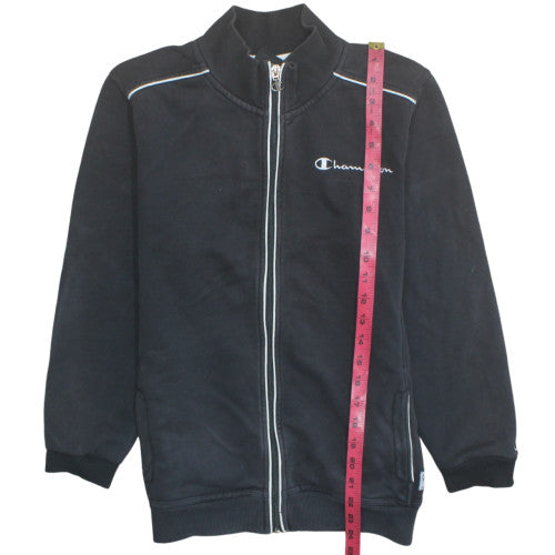Champion Womens Black Size 12 Track Jacket Full Zip Activewear