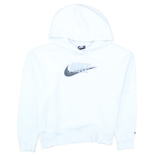 Nike Men's White Pullover Hoodie M Sports Fleece Sweatshirt