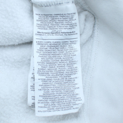 Nike Men's White Pullover Hoodie M Sports Fleece Sweatshirt