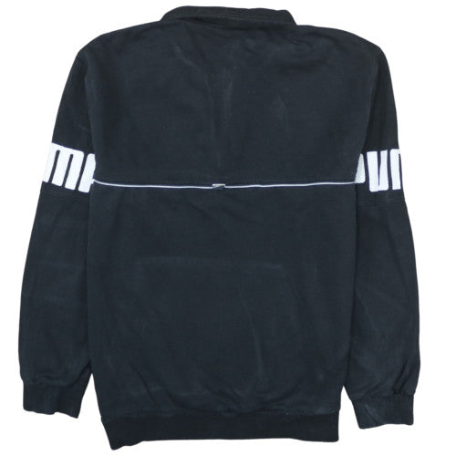Puma Men’s Black Medium 1/4 Zip Fleece Sweatshirt Pullover