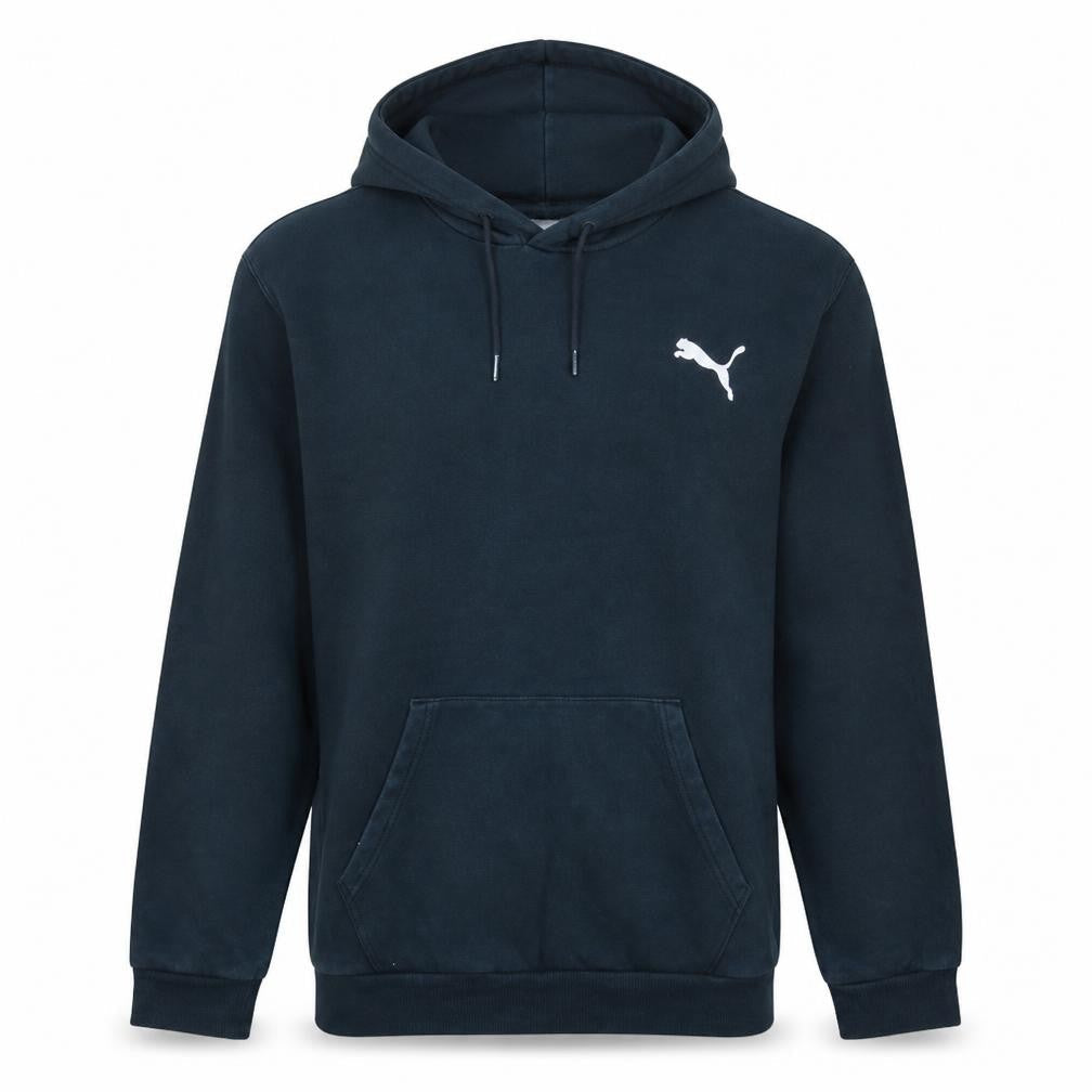 Puma Men’s Black Pullover Hoodie L Fleece Sweatshirt