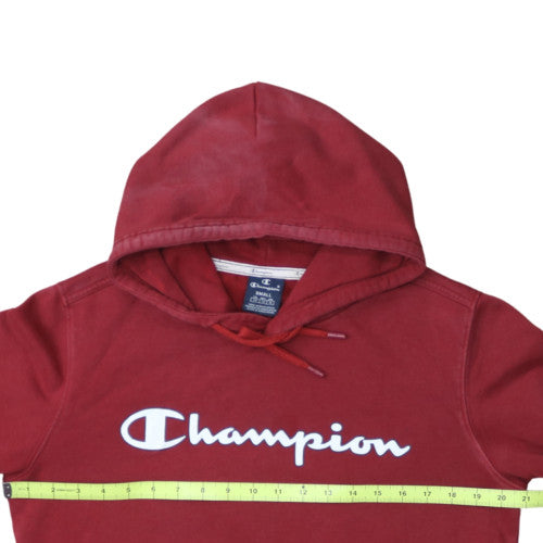 Champion Men's Red Small Pullover Hoodie Fleece Sweatshirt