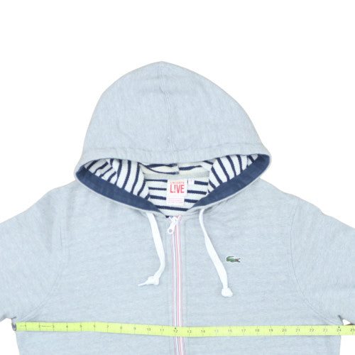 Lacoste Live Men's Grey Full Zip Hoodie Size 2XL Cotton