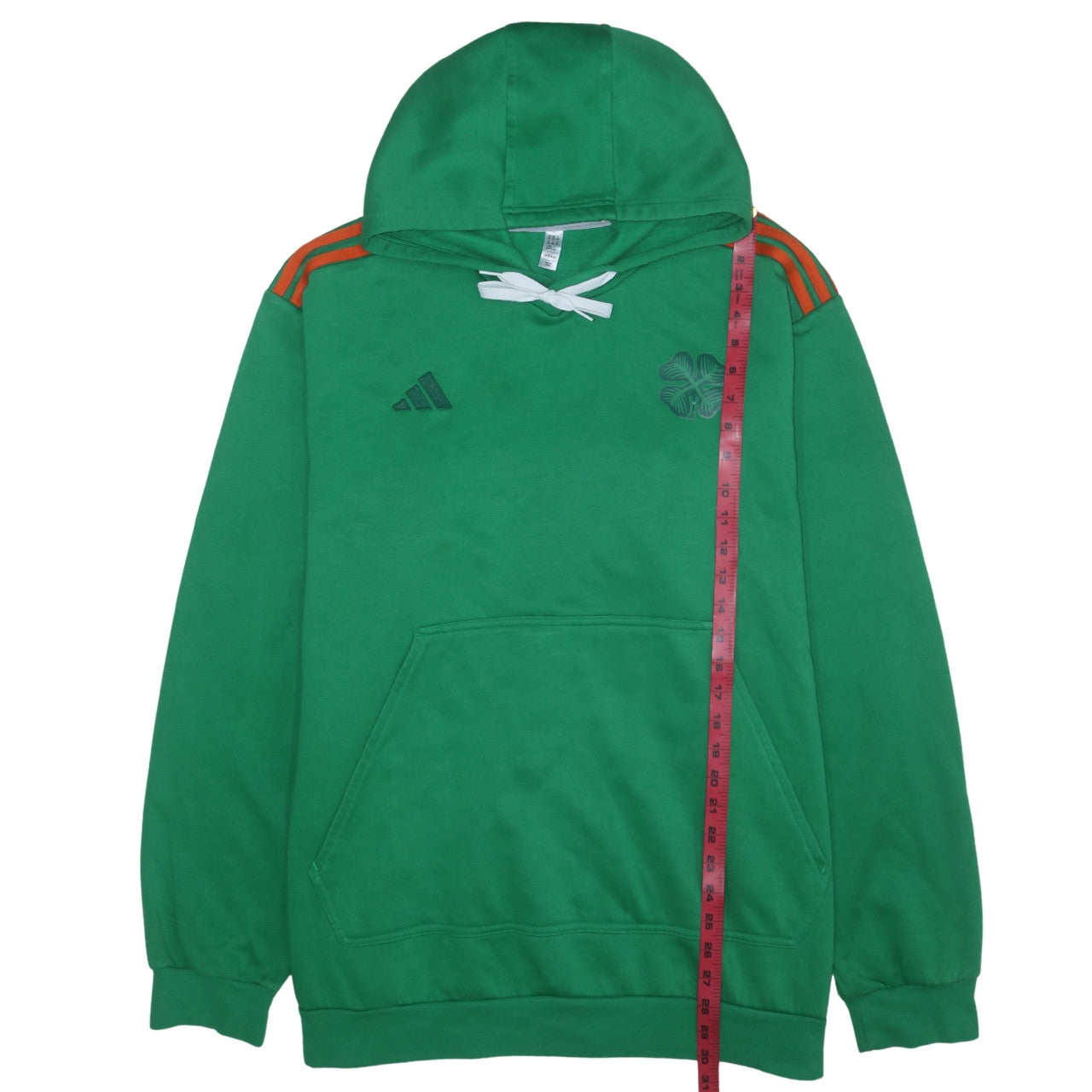 Adidas Men’s Green 2XL Pullover Hoodie with Logo Print