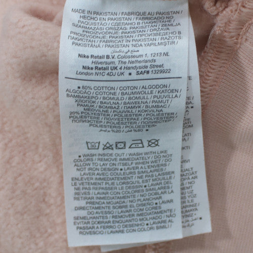 Nike Women's Pink Crew Neck Pullover Sweatshirt L Cotton Blend